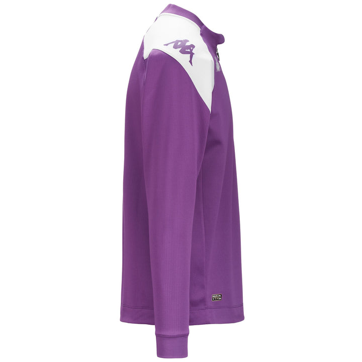 Fleece Man ABLAS PRO 7 VALLADOLID Jumper BRIGHT VIOLET - WHITE Dressed Front (jpg Rgb)	