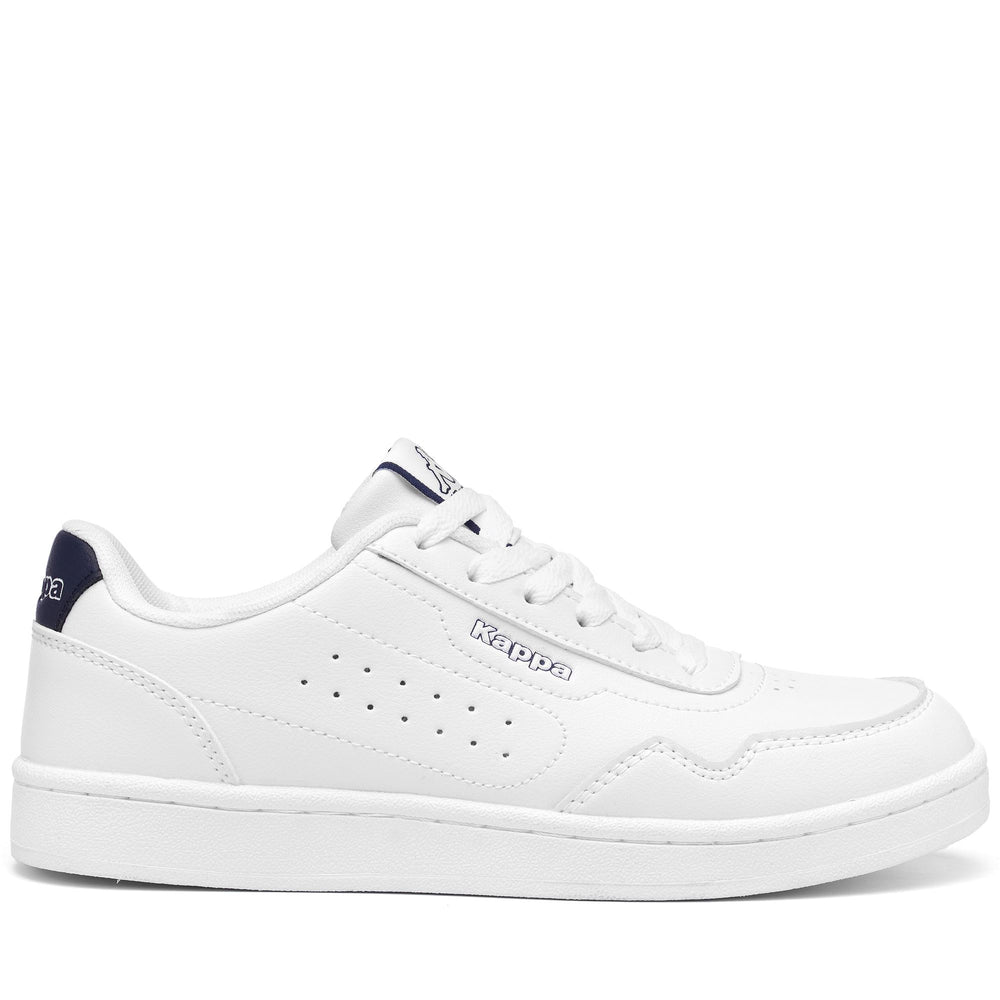 Sneakers Unisex LOGO GARRET Low Cut WHITE-BLUE MARINE Photo (jpg Rgb)			