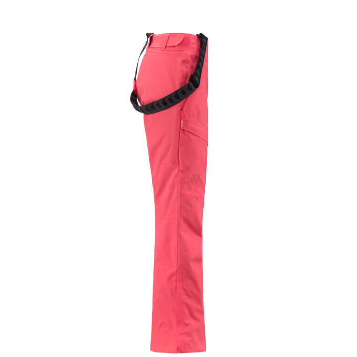 Pants Woman 6CENTO 665C Sport Trousers PINK SHELL - BLACK Dressed Front (jpg Rgb)	