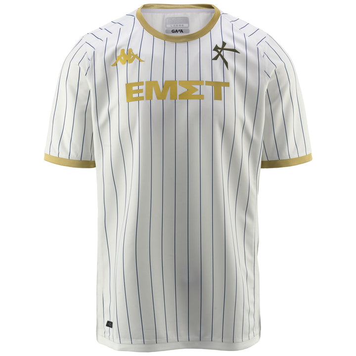 Active Jerseys Man KOMBAT 2024 KALLITHEA Shirt WHITE-BLUE PRINT-YELLOW GOLD RICH Photo (jpg Rgb)			