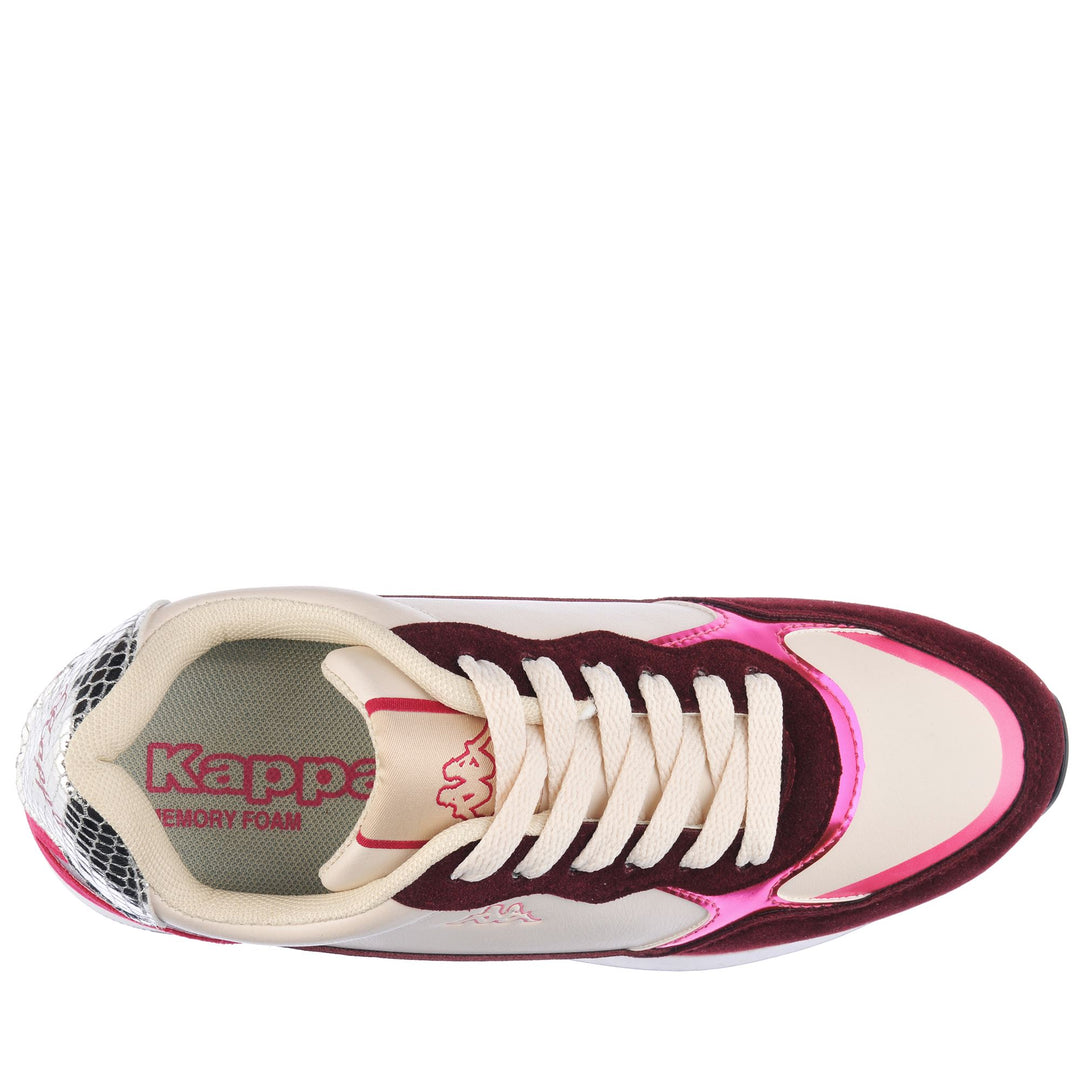 Sneakers Woman LOGO GEENA Low Cut BEIGE LT-PURPLE Dressed Back (jpg Rgb)		