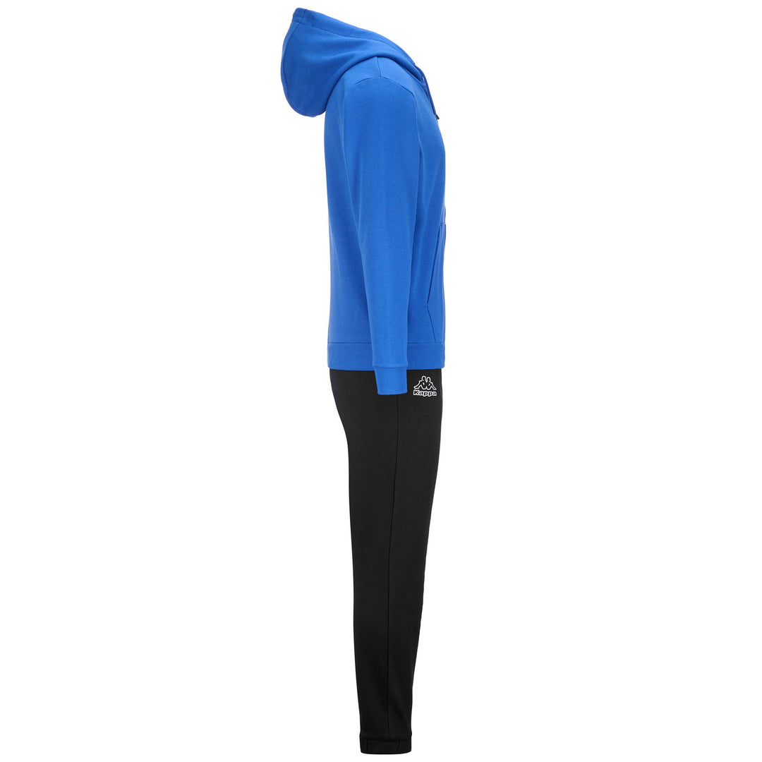 Sport Suits Man LOGO FAEDI TRACKSUIT BLUE ROYAL - BLACK Dressed Front (jpg Rgb)	