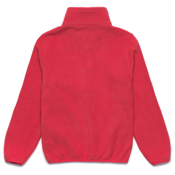 Fleece Kid unisex 8CENTO 867 KID Jumper RED HIBISCUS Dressed Front (jpg Rgb)	