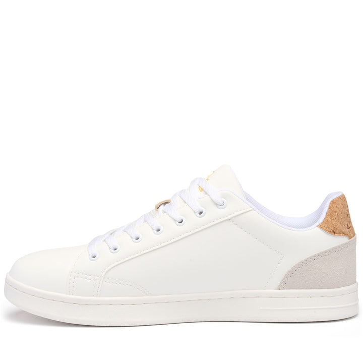 Sneakers Unisex LOGO TANGO 2 Low Heel WHITE-BEIGE Dressed Side (jpg Rgb)		