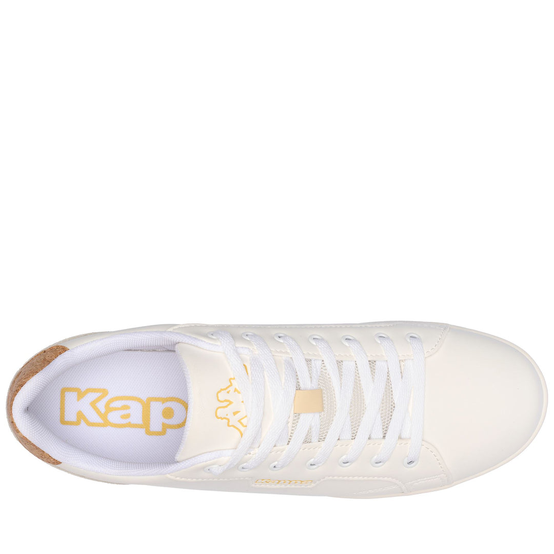 Sneakers Unisex LOGO TANGO 2 Low Heel WHITE-BEIGE Dressed Back (jpg Rgb)		