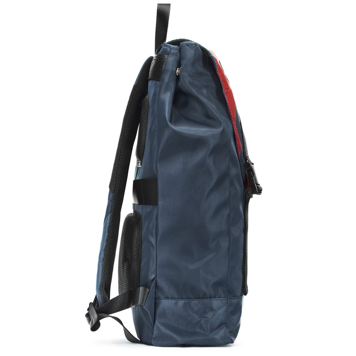 Bags Unisex ARECKO GENOA Backpack BLUE DK-RED Dressed Front (jpg Rgb)	