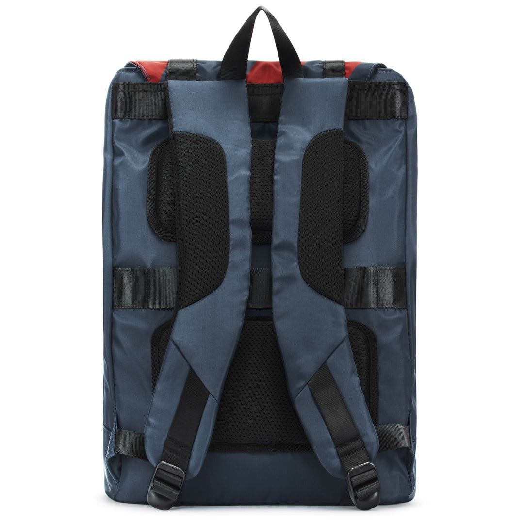 Bags Unisex ARECKO GENOA Backpack BLUE DK-RED Dressed Side (jpg Rgb)		