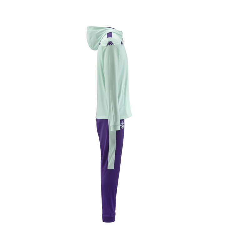 Sport Suits Man AUTRYC 8 FIORENTINA TRACKSUIT GREEN WATER-VIOLET INDIGO Dressed Front (jpg Rgb)	