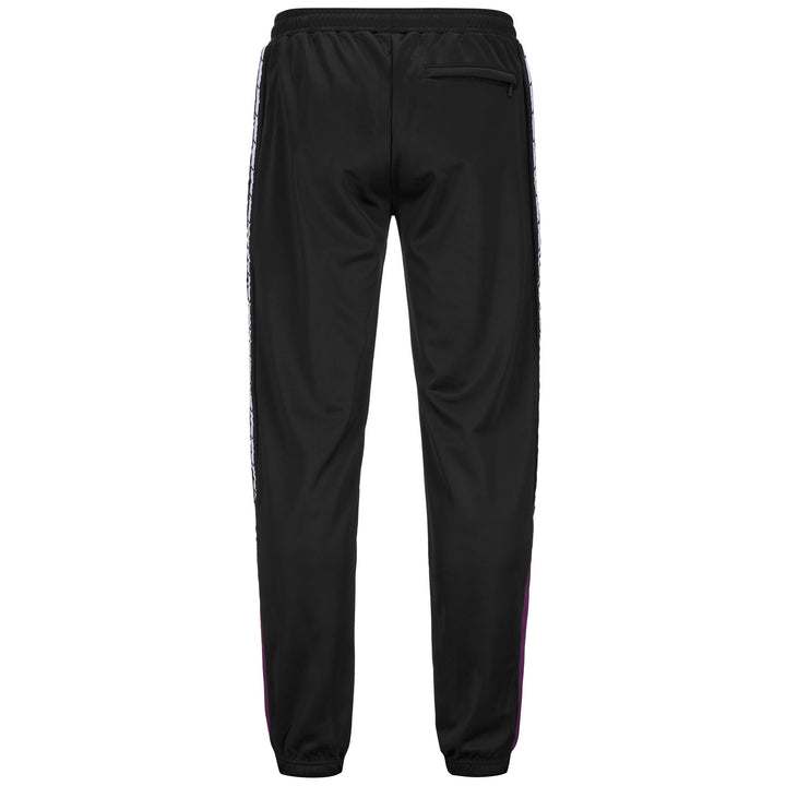 Pants Man AUTHENTIC JAYEN WARNER BROS Sport Trousers BLACK - VIOLET GRAPE Dressed Side (jpg Rgb)		