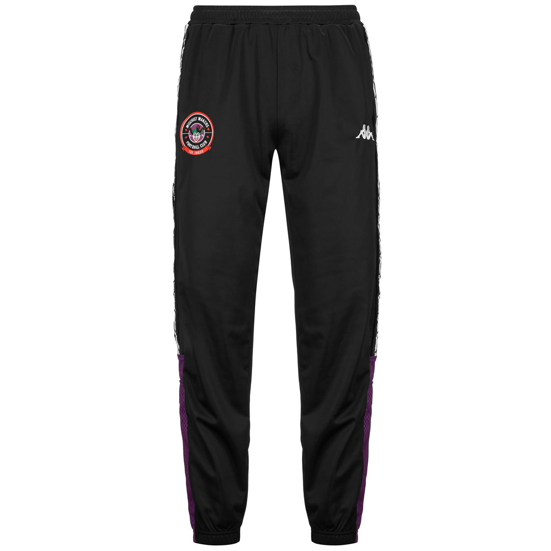 Pants Man AUTHENTIC JAYEN WARNER BROS Sport Trousers BLACK - VIOLET GRAPE Photo (jpg Rgb)			