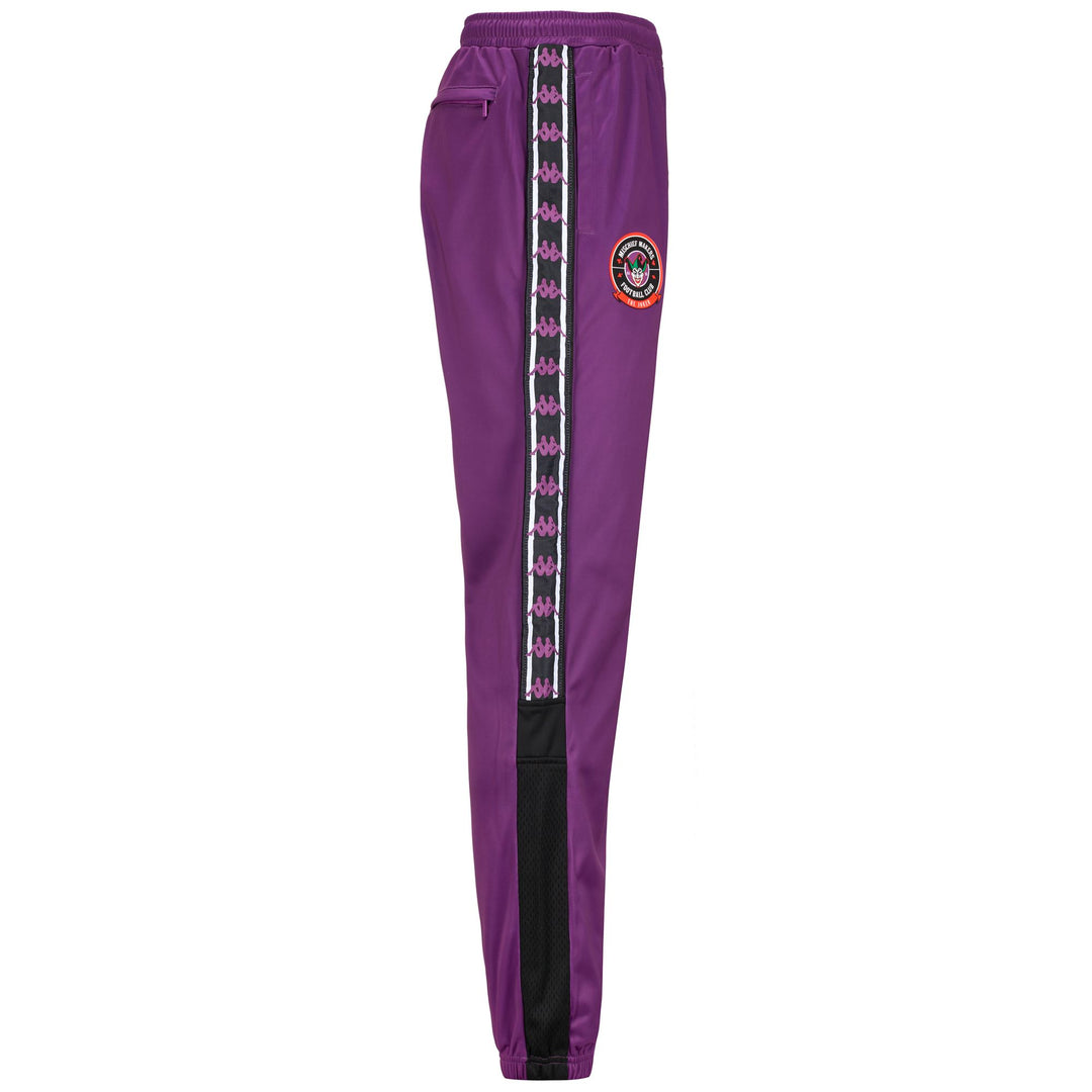 Pants Man AUTHENTIC JAYEN WARNER BROS Sport Trousers VIOLET GRAPE - BLACK Dressed Front (jpg Rgb)	