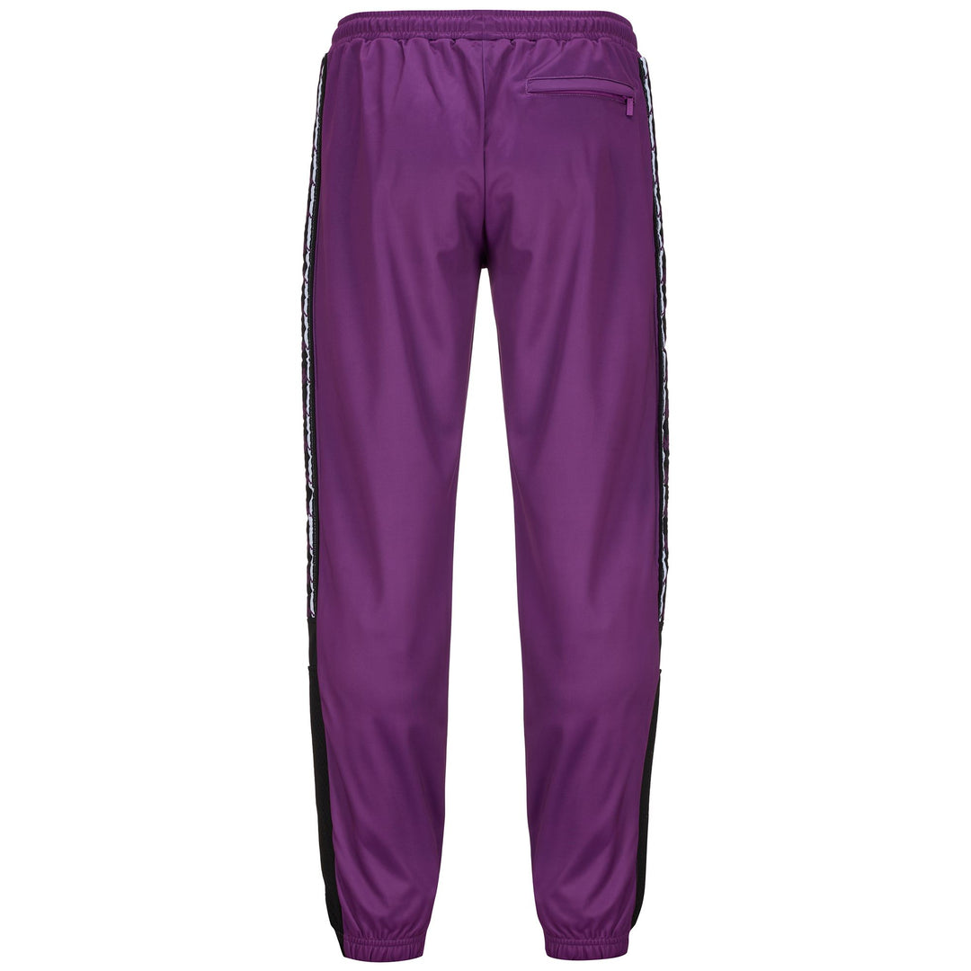 Pants Man AUTHENTIC JAYEN WARNER BROS Sport Trousers VIOLET GRAPE - BLACK Dressed Side (jpg Rgb)		