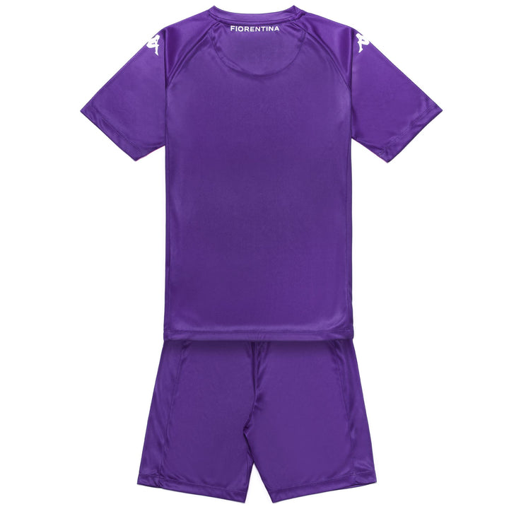 SETS Boy KOMBAT KIT 2025 FIORENTINA Shorts / T-Shirt VIOLET INDIGO Dressed Front (jpg Rgb)	