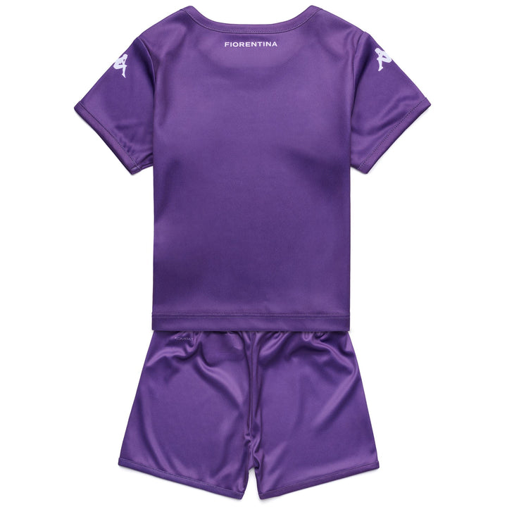 SETS Kid unisex KOMBAT BABY KIT 2025 FIORENTINA Shorts / T-Shirt VIOLET INDIGO Dressed Front (jpg Rgb)	