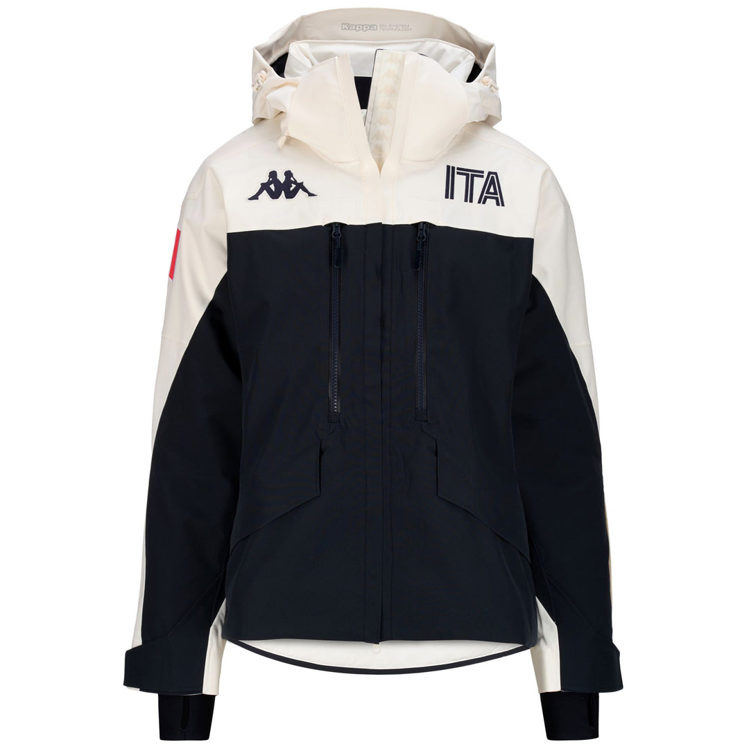 Jackets Woman 6CENTO 604FA ITA Mid BLUE DK NAVY - WHITE COCONUT Photo (jpg Rgb)			