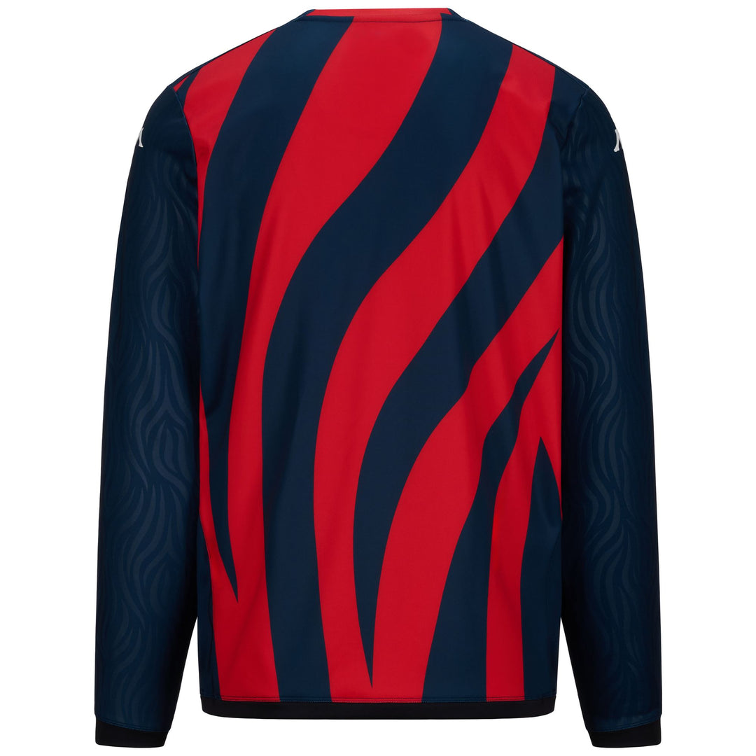 Fleece Man ALDREN PRO 8 GENOA Jumper RED-BLUE DK Dressed Side (jpg Rgb)		