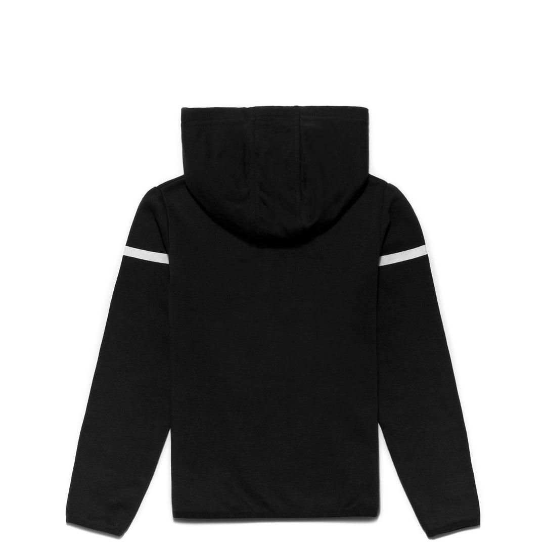 Fleece Boy LOGO BARZO KID Jumper BLACK Dressed Front (jpg Rgb)	