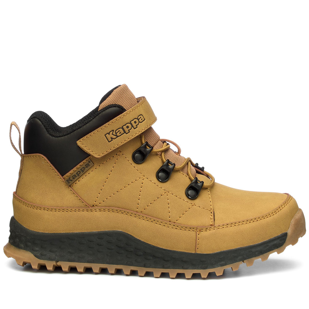 Ankle Boots Kid unisex LOGO ANDEM EV KID Laced YELLOW TAN-BLACK Photo (jpg Rgb)			