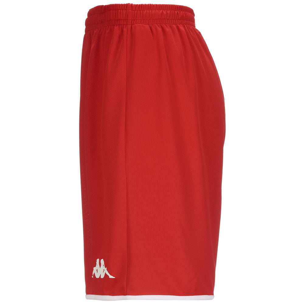 Shorts Man KAPPA4BASKET DUMPO Sport Shorts RED-WHITE Dressed Front (jpg Rgb)	