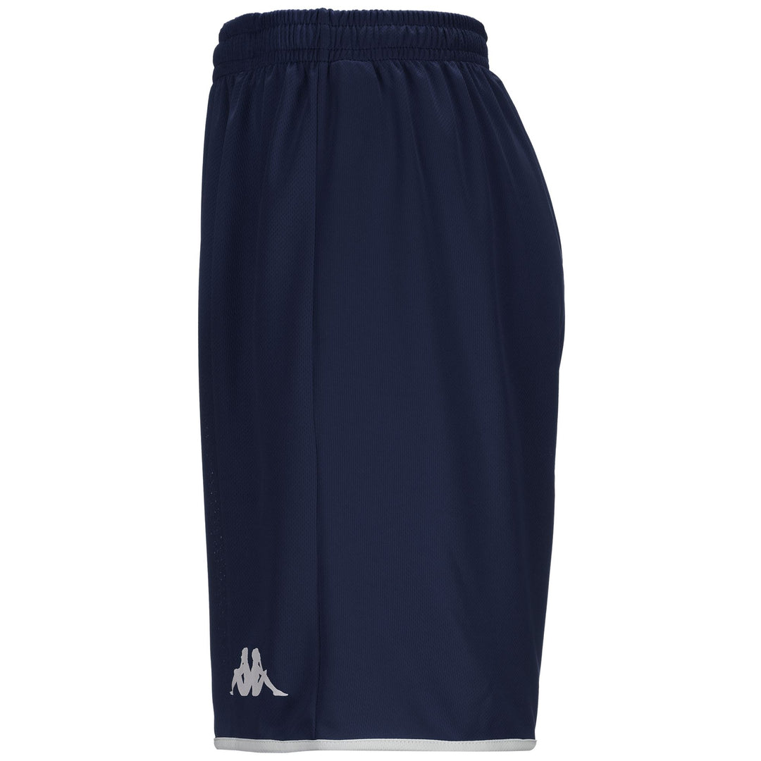 Shorts Man KAPPA4BASKET DUMPO Sport Shorts BLUE MARINE-WHITE Dressed Front (jpg Rgb)	