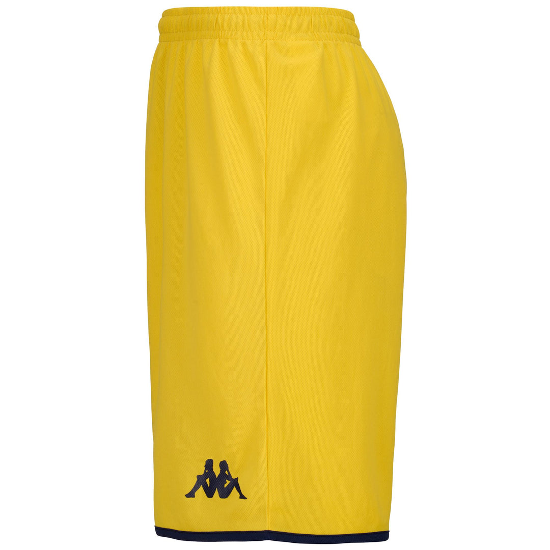 Shorts Man KAPPA4BASKET DUMPO Sport Shorts YELLOW-BLUE MARINE Dressed Front (jpg Rgb)	