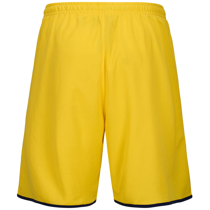 Shorts Man KAPPA4BASKET DUMPO Sport Shorts YELLOW-BLUE MARINE Dressed Side (jpg Rgb)		