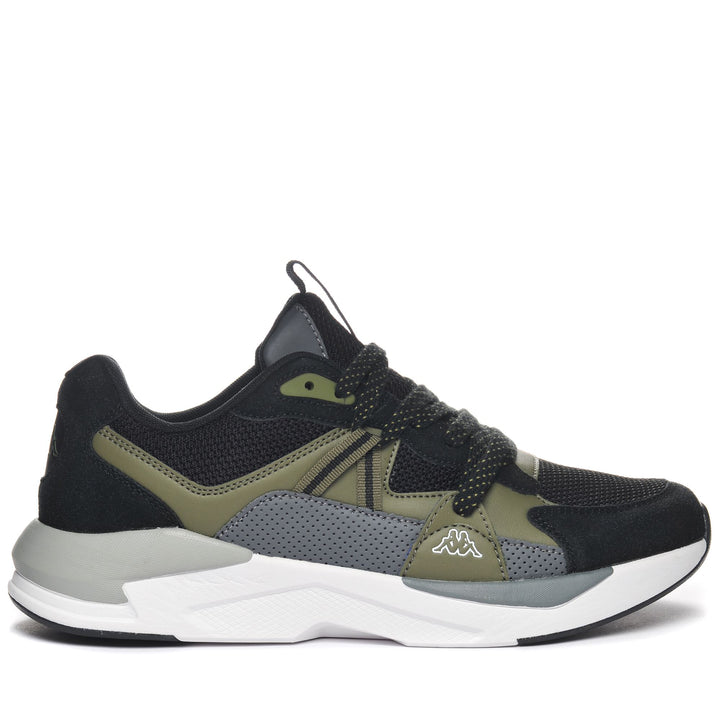 Sneakers Man LOGO HOLBORN Low Cut BLACK-GREEN KHAKI Photo (jpg Rgb)			