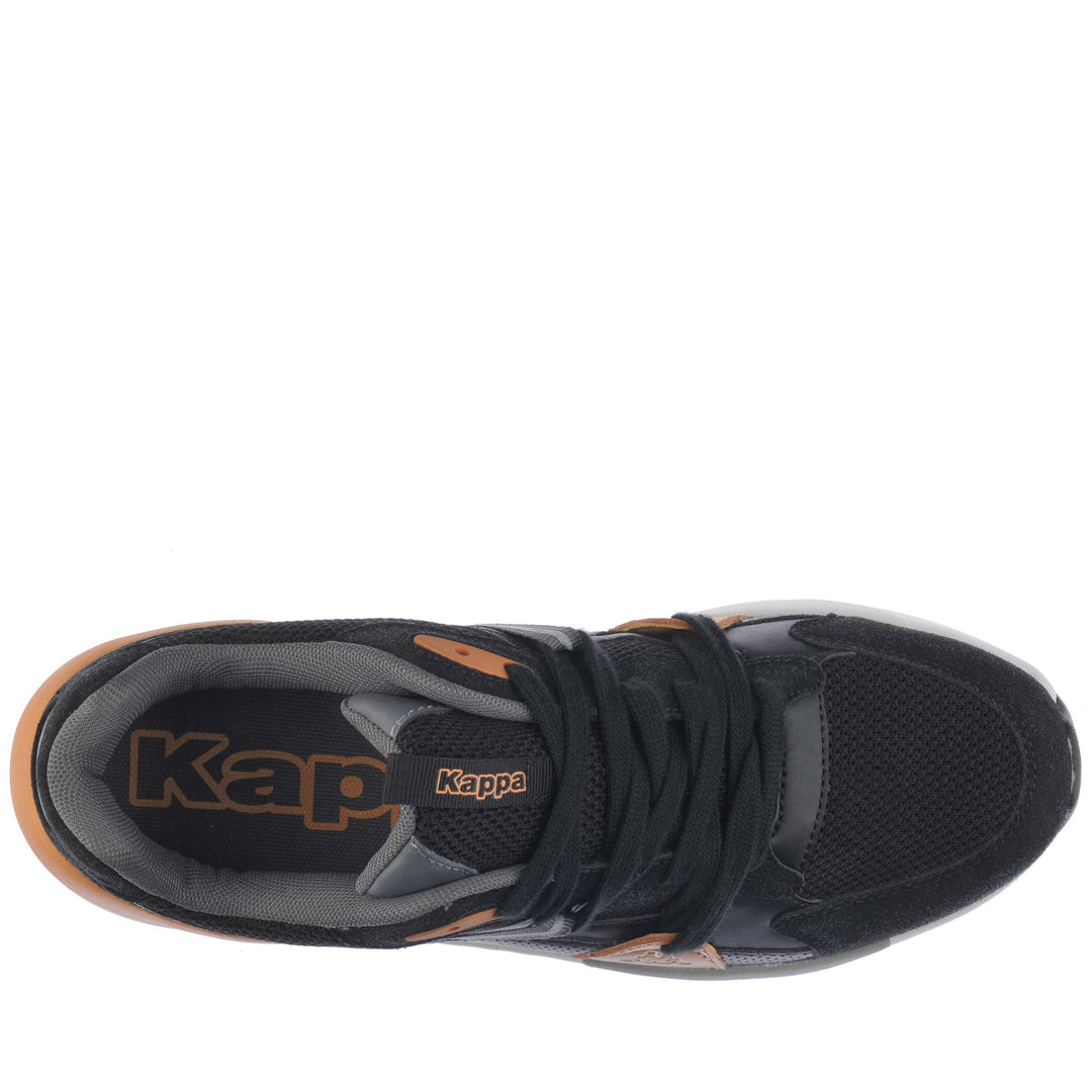 Sneakers Man LOGO HOLBORN Low Cut BLACK-BROWN Dressed Back (jpg Rgb)		