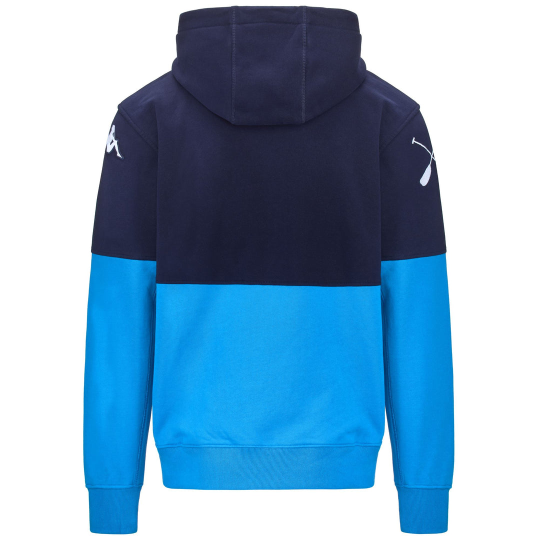 Fleece Unisex HOOD ITALIA FICK Jumper BLUE MARINE-AZURE Dressed Side (jpg Rgb)		