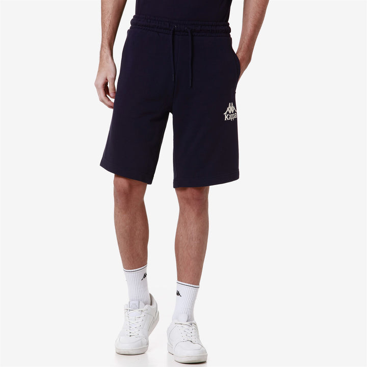 Shorts Man AUTHENTIC UPPSALA 2 Sport  Shorts BLUE MARINE - WHITE ANTIQUE Detail (jpg Rgb)			