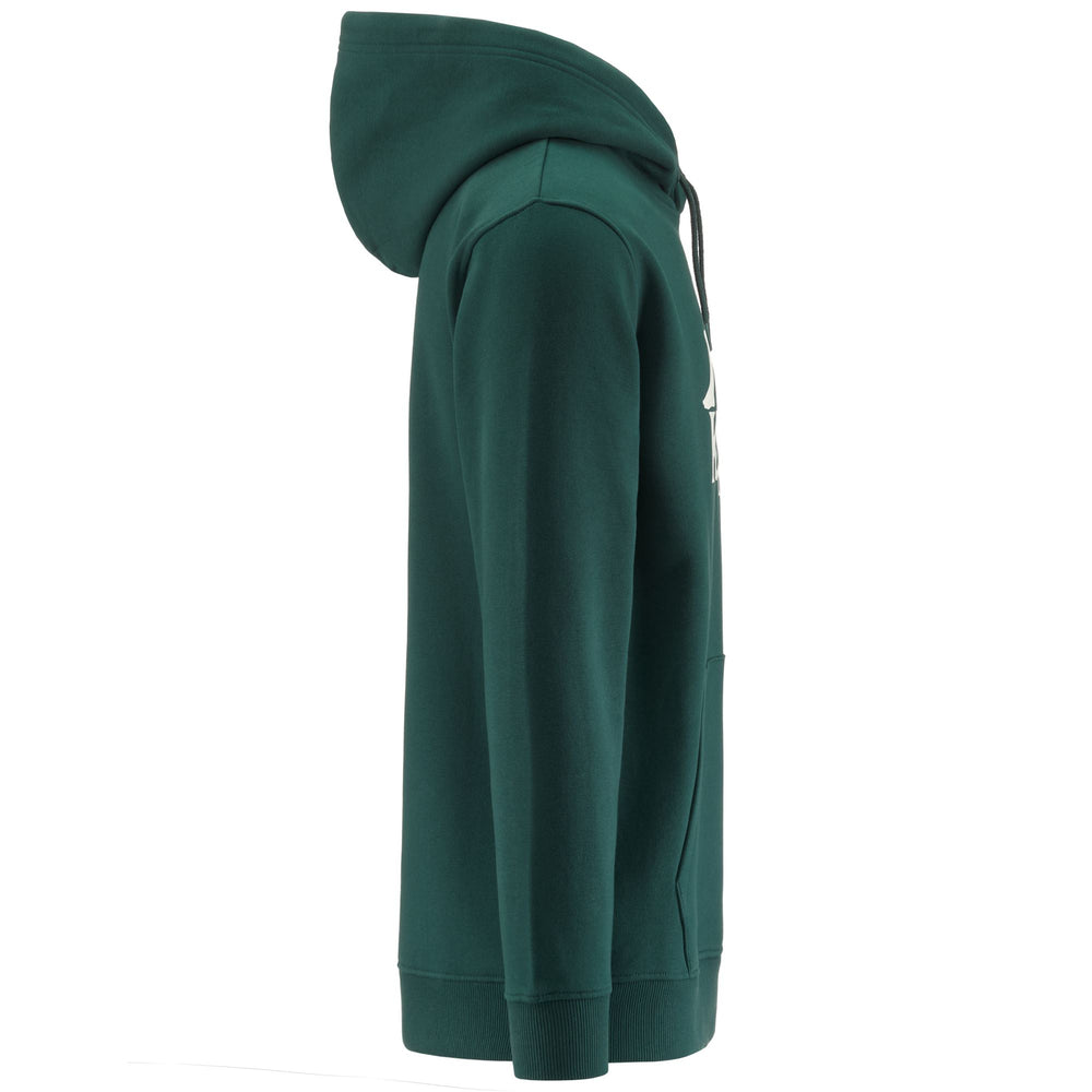 Fleece Man AUTHENTIC MALMO 3 Jumper GREEN DK-WHITE MILK Dressed Front (jpg Rgb)	