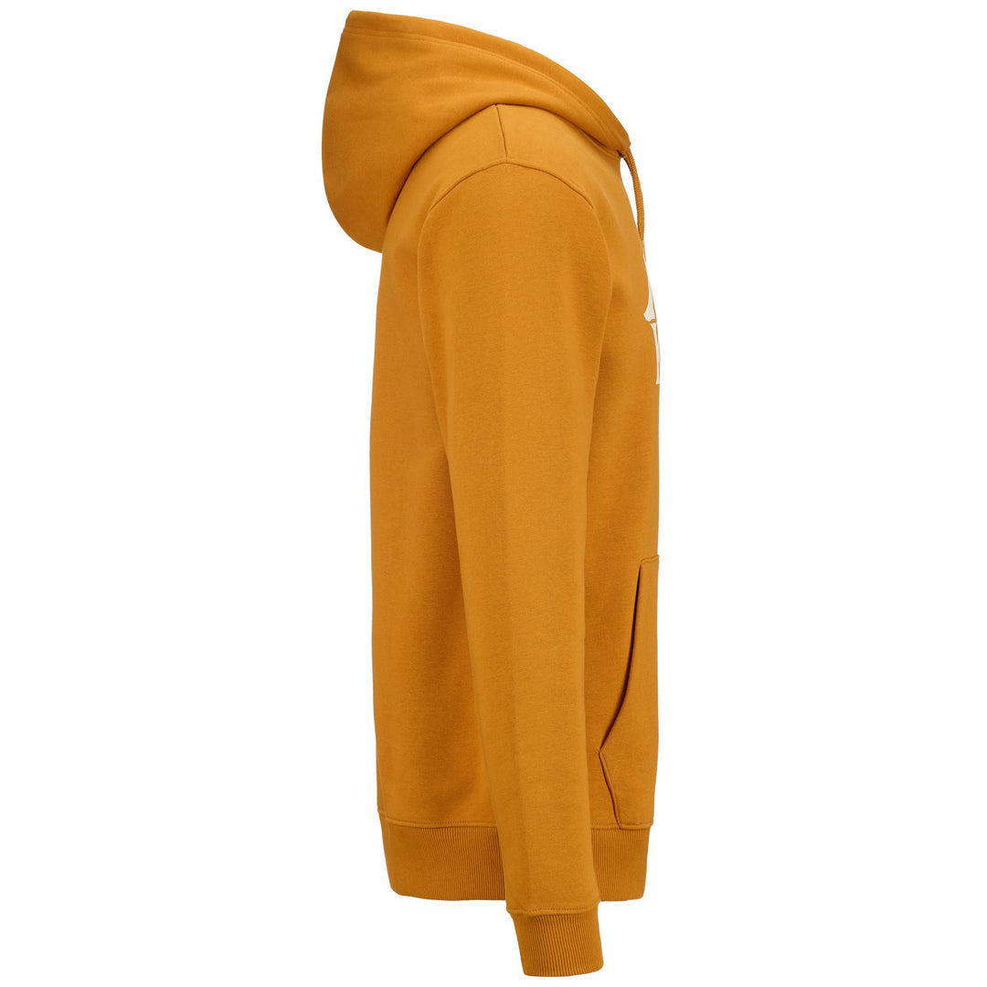 Fleece Man AUTHENTIC MALMO 3 Jumper YELLOW CAMEL-WHITE MILK Dressed Front (jpg Rgb)	