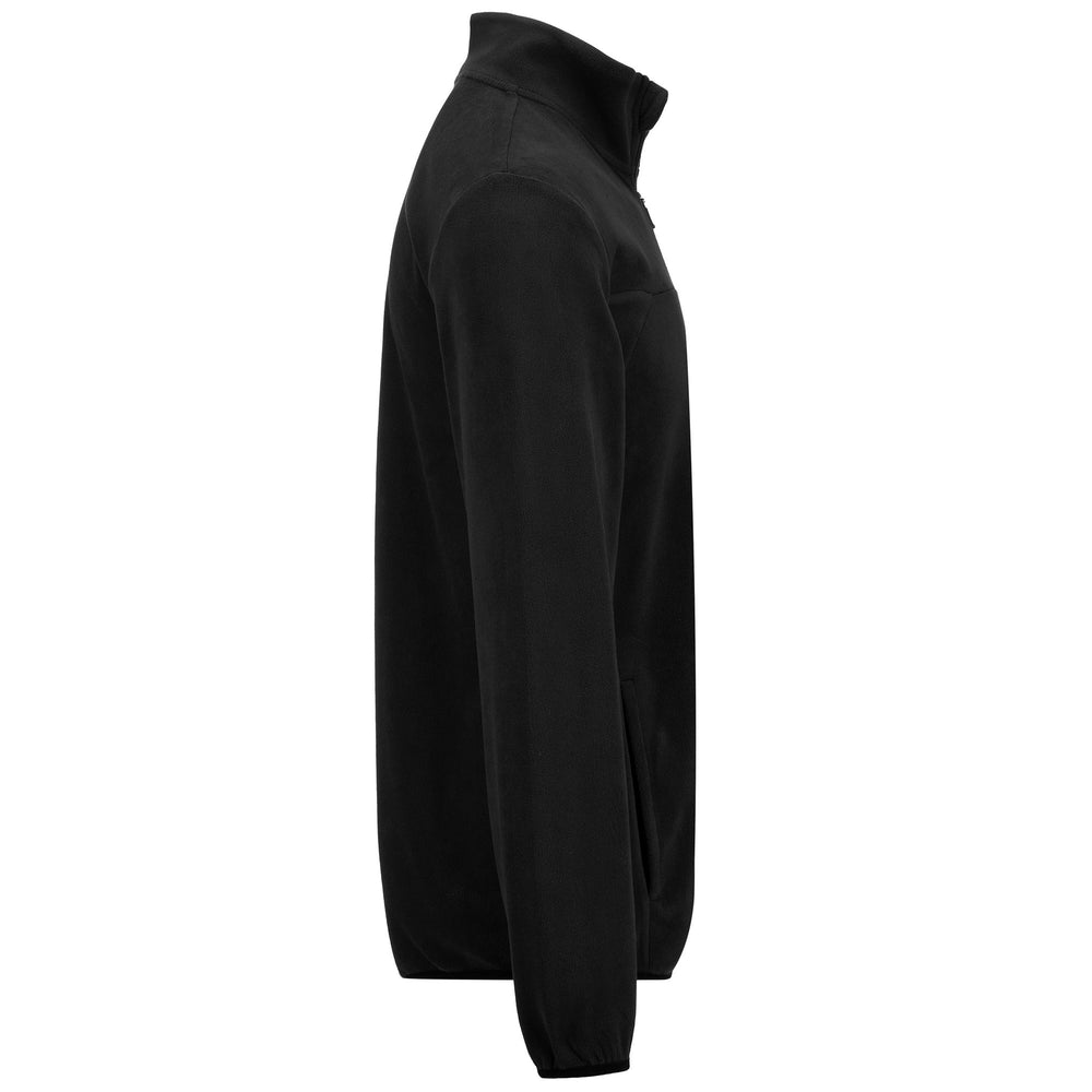 Fleece Man LOGO SAURION SLIM Jacket BLACK Dressed Front (jpg Rgb)	