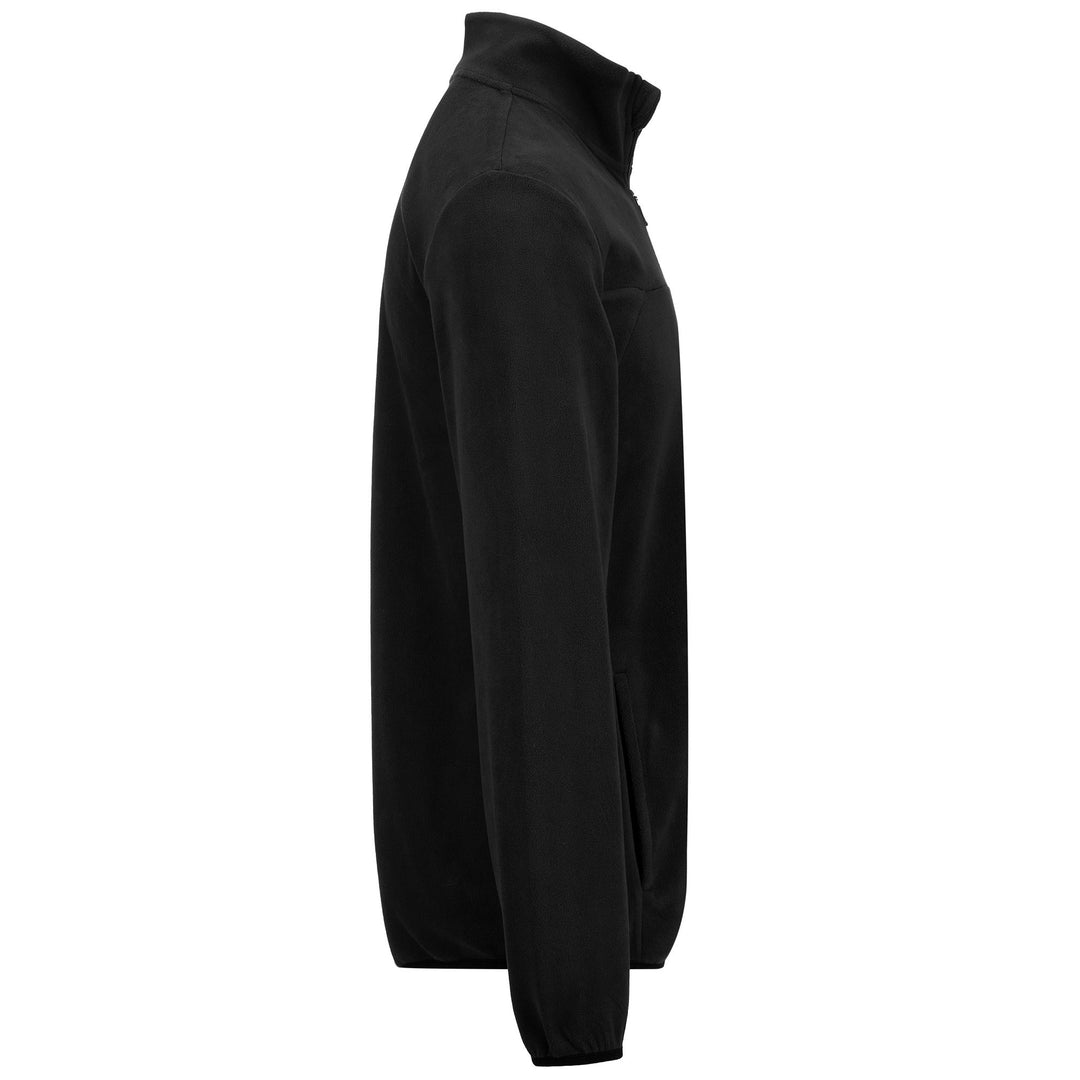 Fleece Man LOGO SAURION SLIM Jacket BLACK Dressed Front (jpg Rgb)	