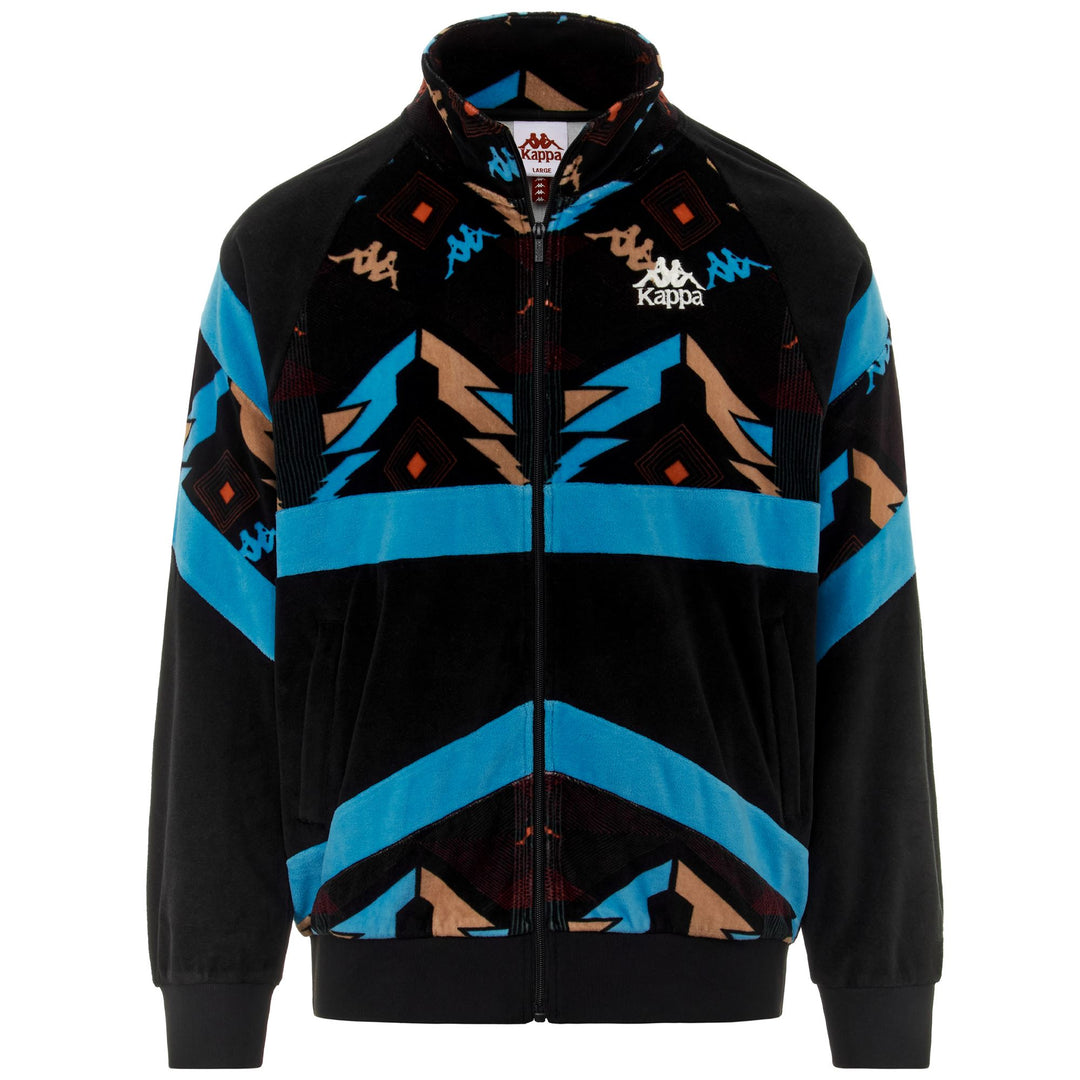 Fleece Man AUTHENTIC HERITAGE PARFA Jacket BLACK - TURQUOISE Photo (jpg Rgb)			