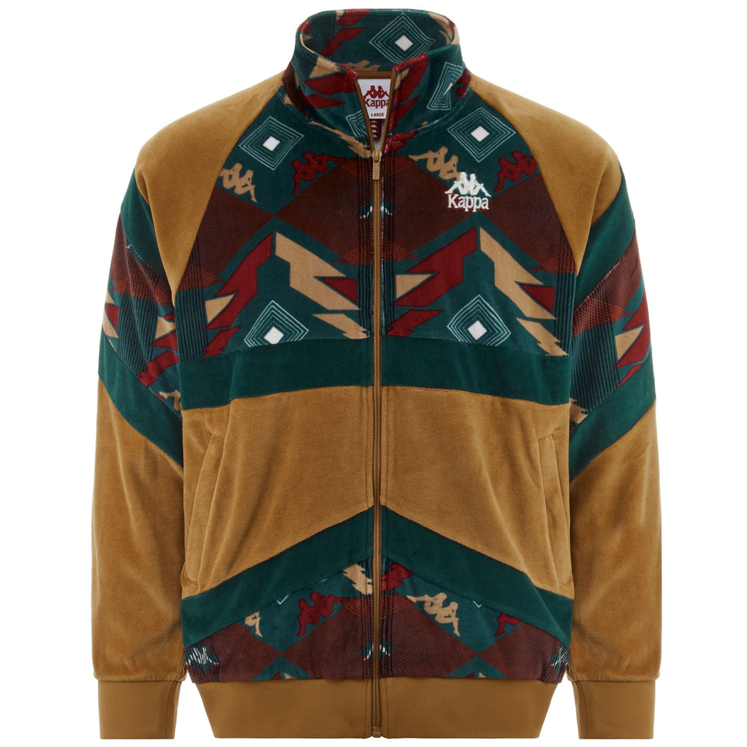 Fleece Man AUTHENTIC HERITAGE PARFA Jacket YELLOW CAMEL - GREEN PONDEROSA Photo (jpg Rgb)			