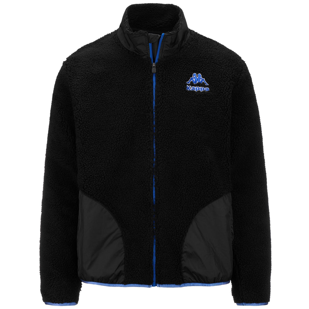 Fleece Man LOGO FRUCO Jacket BLACK - BLUE ROYAL Photo (jpg Rgb)			