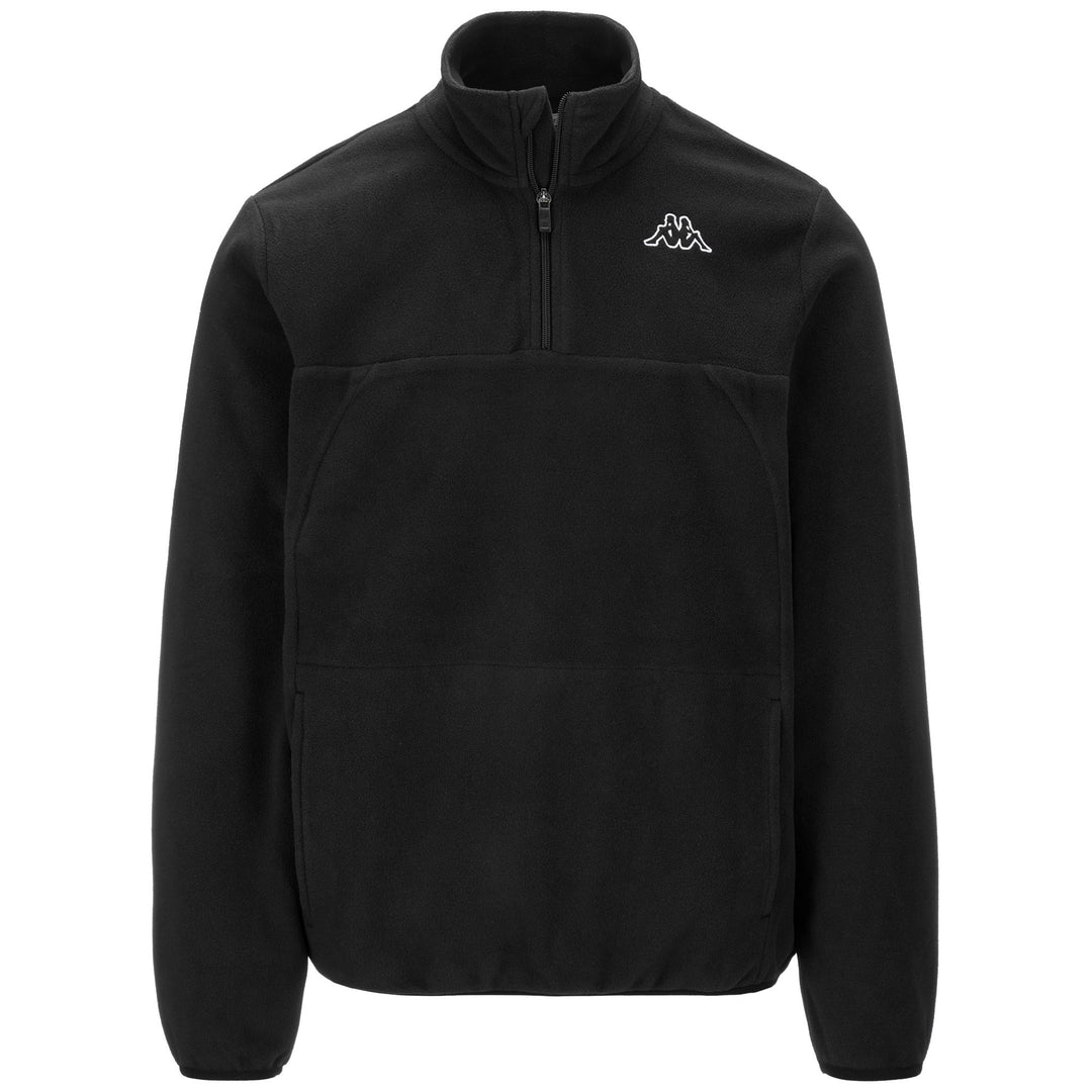 Fleece Man LOGO SAUSTE SLIM Jumper BLACK Photo (jpg Rgb)			