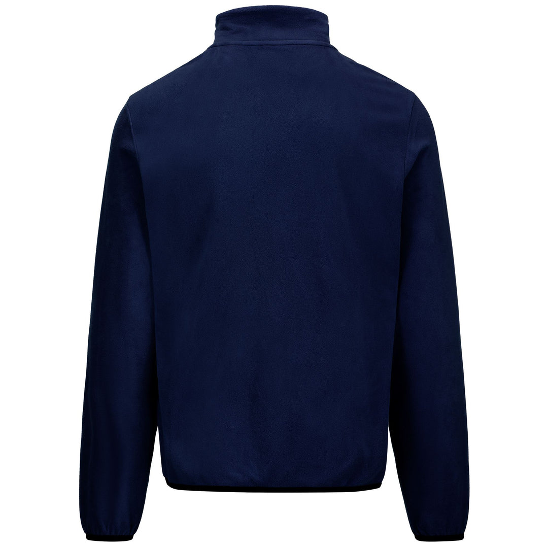 Fleece Man LOGO SAUSTE SLIM Jumper BLUE MARITIME Dressed Side (jpg Rgb)		