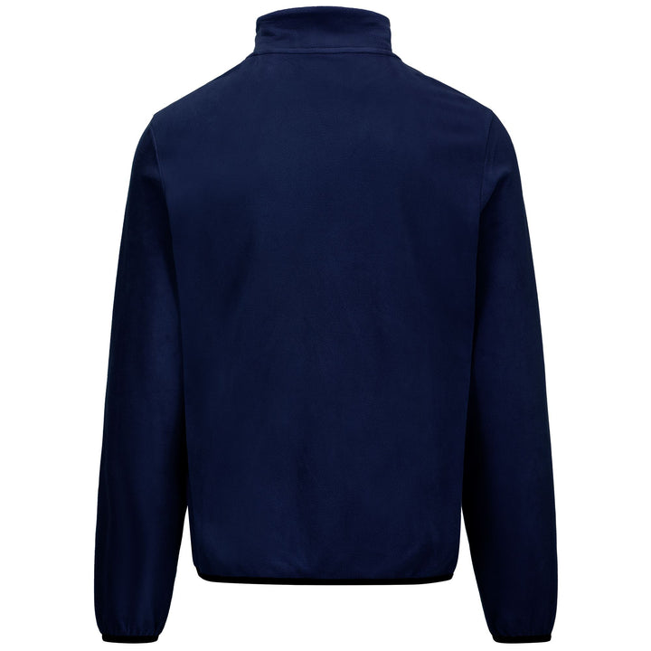 Fleece Man LOGO SAUSTE SLIM Jumper BLUE MARITIME Dressed Side (jpg Rgb)		