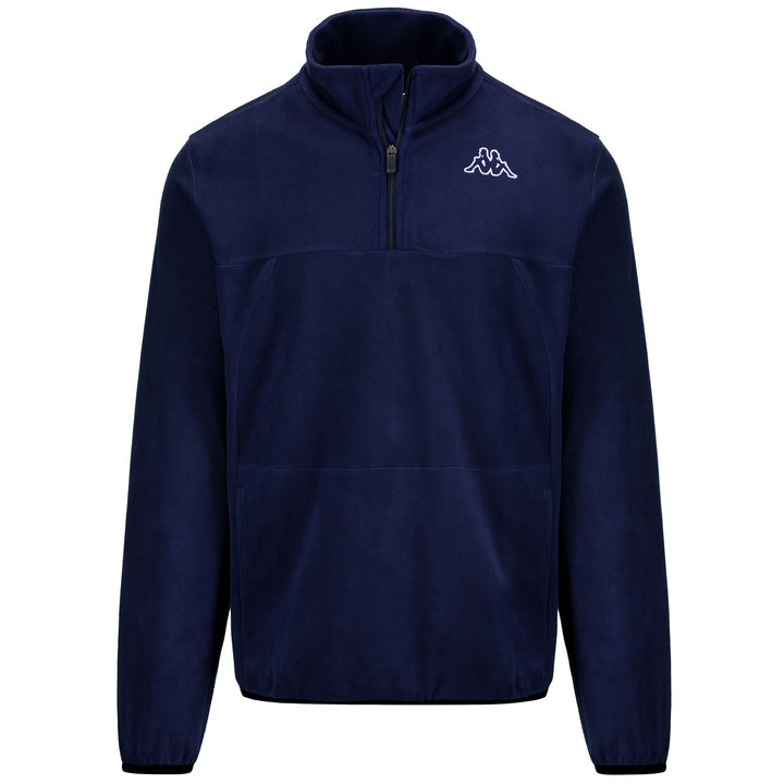 Fleece Man LOGO SAUSTE SLIM Jumper BLUE MARITIME Photo (jpg Rgb)			