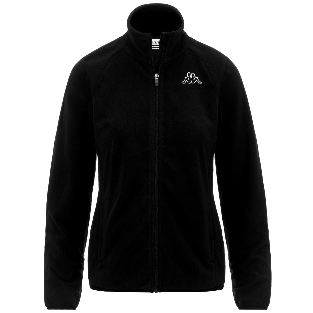 Fleece Woman LOGO SAVAUX SLIM Jacket BLACK Photo (jpg Rgb)			