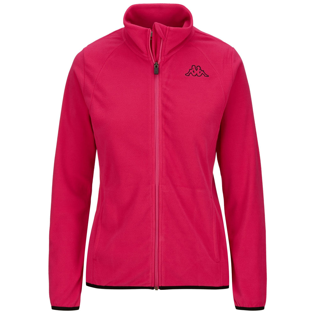 Fleece Woman LOGO SAVAUX SLIM Jacket FUCHSIA BRIGHT ROSE Photo (jpg Rgb)			