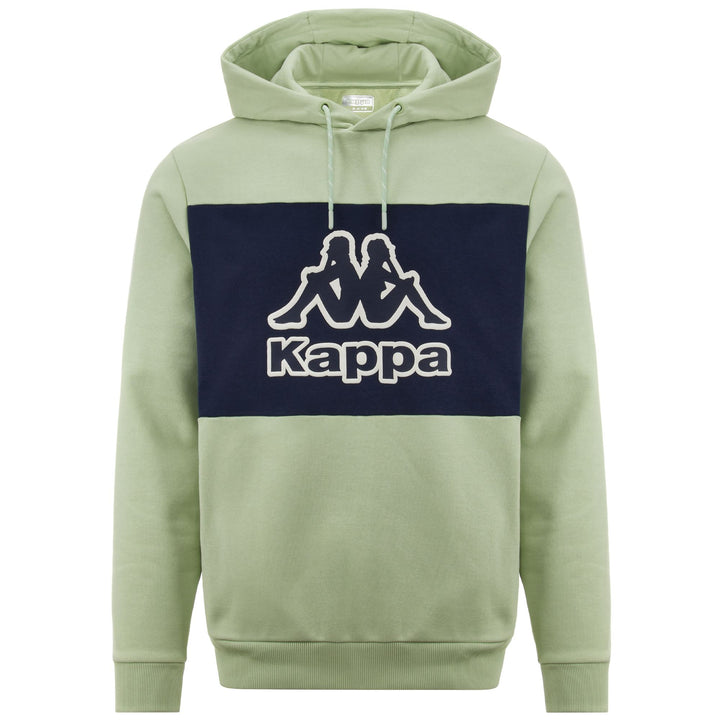 Fleece Man LOGO FERTI Jumper GREEN SAGE - BLUE MARINE Photo (jpg Rgb)			