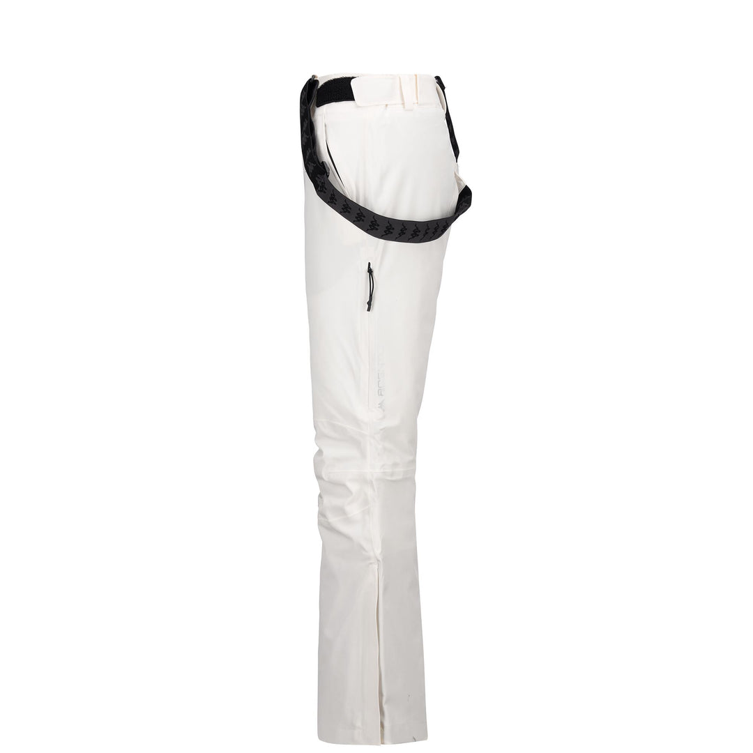 Pants Woman 8CENTO 834 Sport Trousers WHITE COCONUT - BLACK Dressed Back (jpg Rgb)		