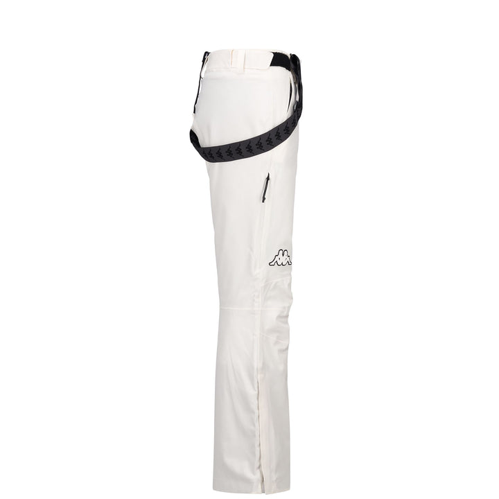 Pants Woman 8CENTO 834 Sport Trousers WHITE COCONUT - BLACK Dressed Front (jpg Rgb)	