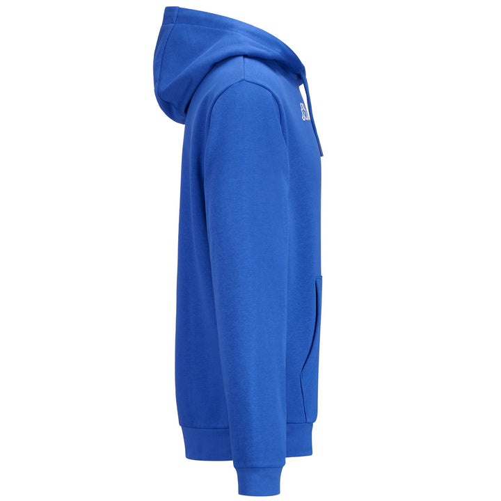 Fleece Man LOGO FOGGHIO Hoodie BLUE ROYAL Dressed Front (jpg Rgb)	