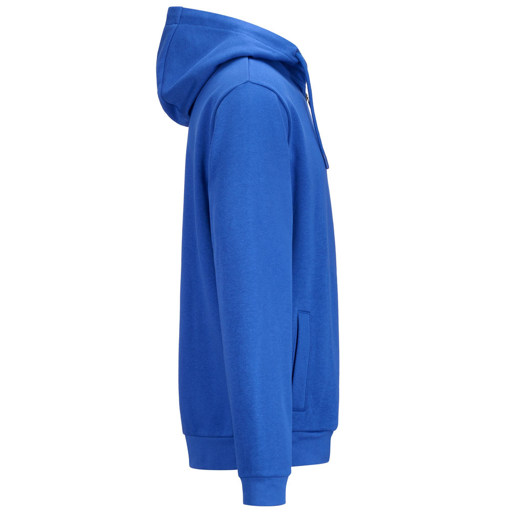 Fleece Man LOGO FEFFOX Hoodie Full Zip BLUE ROYAL Dressed Front (jpg Rgb)	