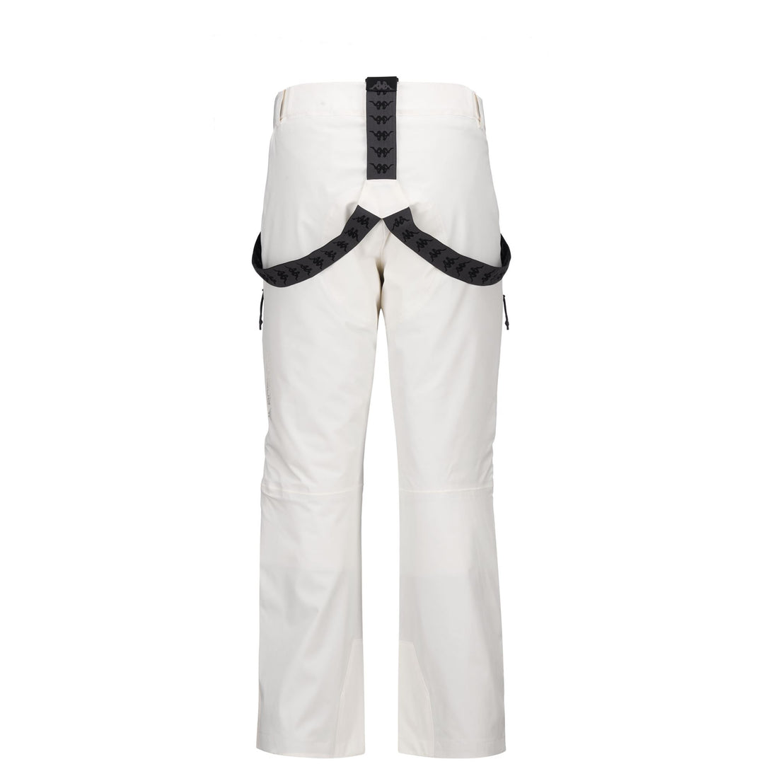 Pants Man 8CENTO 864 Sport Trousers WHITE COCONUT - BLACK Dressed Side (jpg Rgb)		