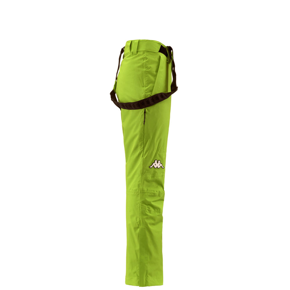 Pants Man 8CENTO 864 Sport Trousers GREEN GLOWING - BLACK Dressed Front (jpg Rgb)	